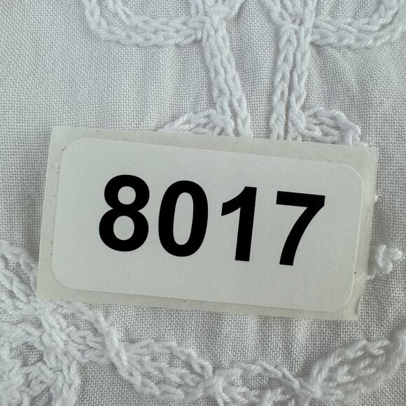 Chico's White Cutwork Top Scoop Neck Short Sleeve Knit Blouse Size 2 14/16 - Picture 13 of 14